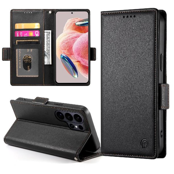 Funda Cartera Magnética con Tarjetas y Soporte para Samsung Galaxy S26 Ultra Negro