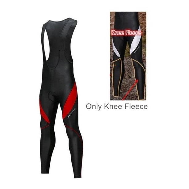 Calza De Ciclismo Gel Acolchada Con Tirantes Pierna Larga rojo M