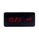 thumbnail image 1 of Reloj Digital Madera Negro Alarma Despertador Temperatura Fecha, 1 of 4