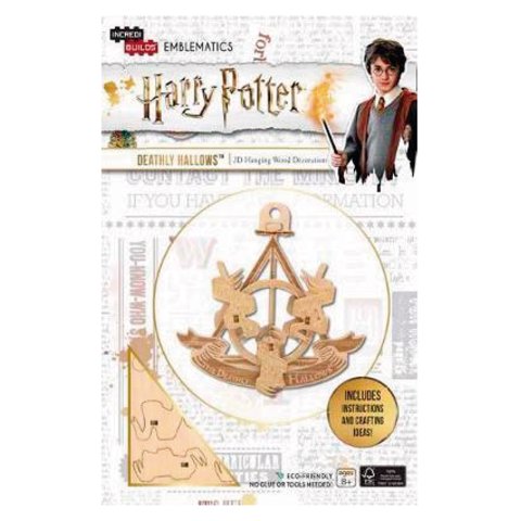 Insight - Emblema Harry Potter Deathly Hallows Modelo Armable En Madera