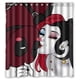 thumbnail image 1 of Cortina de ducha con diseño de Harley Quinn y Deadpool con ganchos (66 x 72 pulgadas), 1 of 3