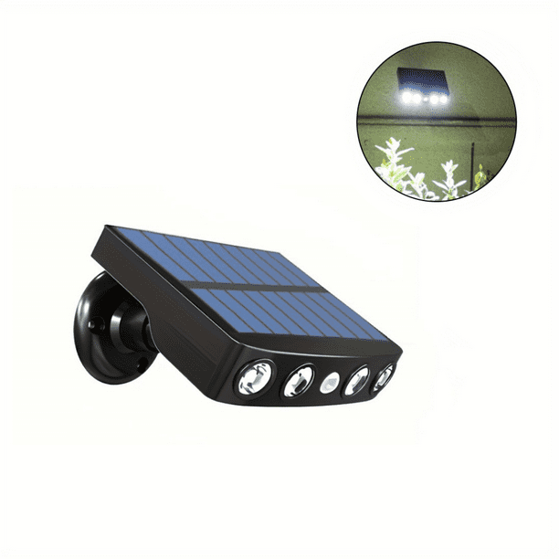 1pc LED Solar Outdoor Lights With Motion Sensor, Powerful Solar Security 4 LED Lights Outdoor Decor Sensor Motion 3 Modes Street Waterproof Lamp Built-in 18650 Lithium Battery Wall Night Work Light F