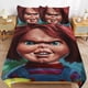 thumbnail image 1 of Chucky Bed Duvet Cover Microfiber Bedding Sets 3D Printed Lightweight 3 Piece Comforter Sets for Adlut Boys Girls, 1 of 5