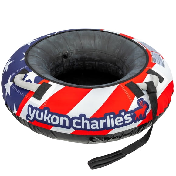 Tubo de nieve Yukon Charlie's Stars and Stripes de 46 pulgadas para niños mayores de 7 años