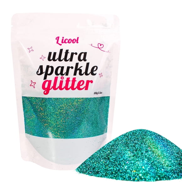 Láser holográfico fino de resina epoxi artesanal Glitter LICOOL de 100 g