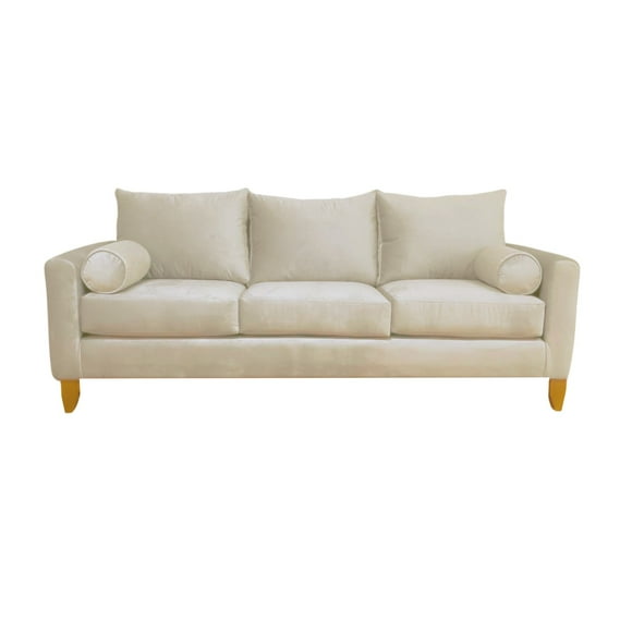 Sofa Indu 3 Cuerpos Felpa Beige