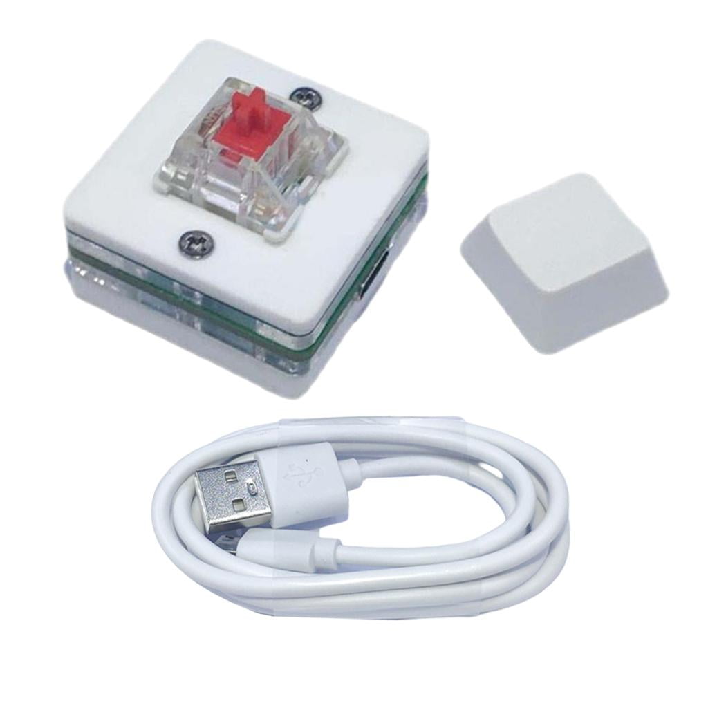 Magideal - Mini Usb De 1 Tecla Programable, Retroiluminación Rgb, , Mecánico Para Juegos, Para Pc De Trabajo De Oficina De Interruptor Rojo