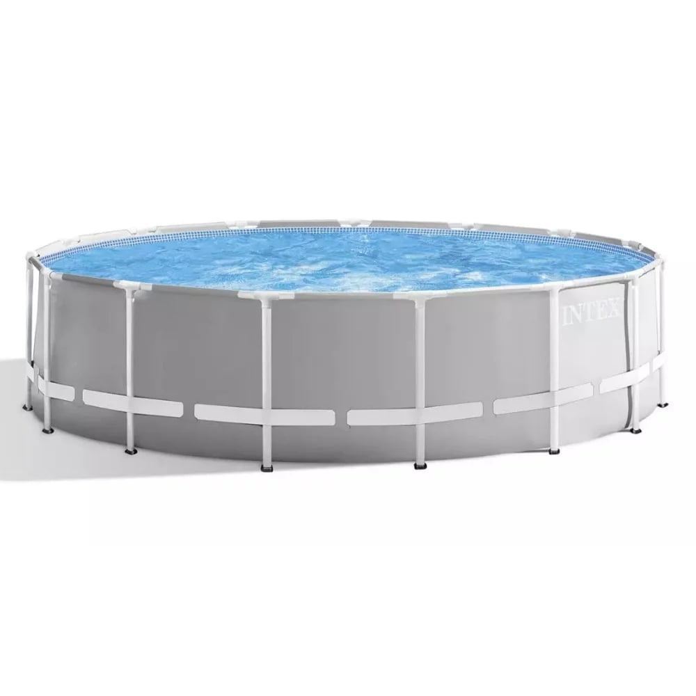 Piscina Estructural Intex Prisma Frame Set 610x132 Cm + Bomba + Escalera + Cobertor + Base