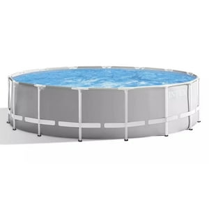 Piscina Estructural Intex Prisma Frame Set 610X132 Cm + Bomba + Escalera + Cobertor + Base