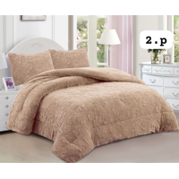 Mundo Shopping - Cobertor Texturizado En Diseño De Trebol Color Cafe Claro Dos Plazas