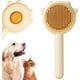 thumbnail image 1 of Cepillo para peinar mascotas, autolimpiable para gatos con liberación de pelo, cepillo para eliminar la muda y el cuidado de mascotas, cepillo profesional para depilación y masaje de mascotas (amarill, 1 of 7