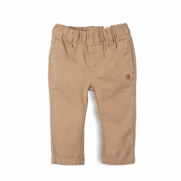 Pantalón Bebé Niño Bolsillos Cintura Elasticada Beige Pillin