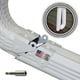 thumbnail image 1 of Bisagra abatible para bajante Zip Hinge de aluminio, fabricada en EE. UU., 1 of 6