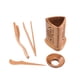 thumbnail image 2 of Juego De Té De Bambú Herramientas De Servicio De Té Gongfu Clásico Platillo De Madera Natural Peque?o B, 2 of 5