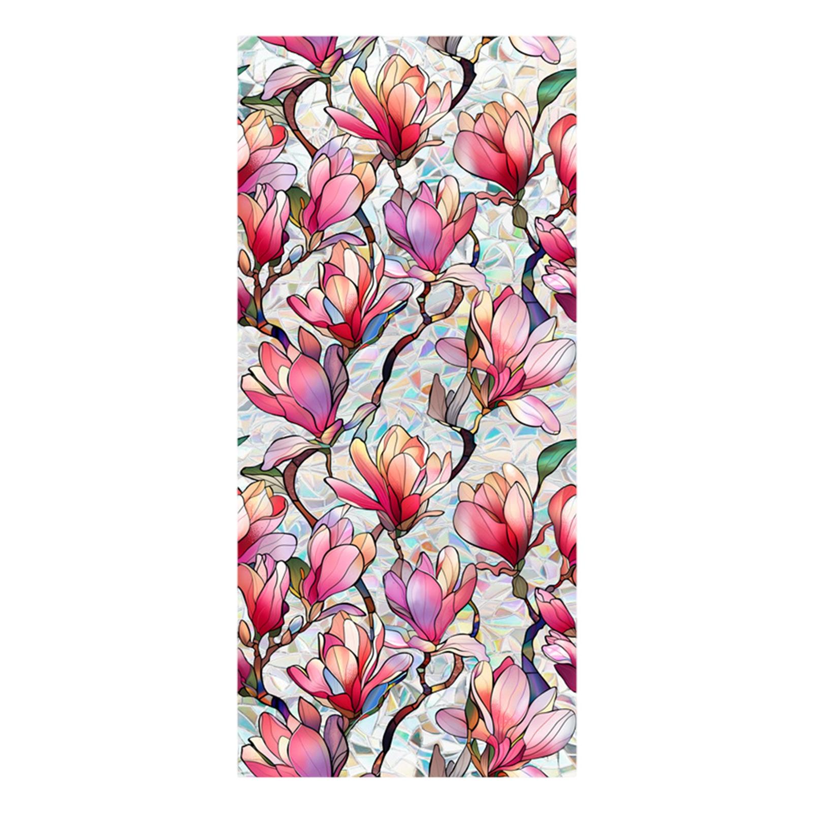 Bothyi - Adhesivo Estático De Doble Cara Con Diseño De Flores Para Ventana De Coche