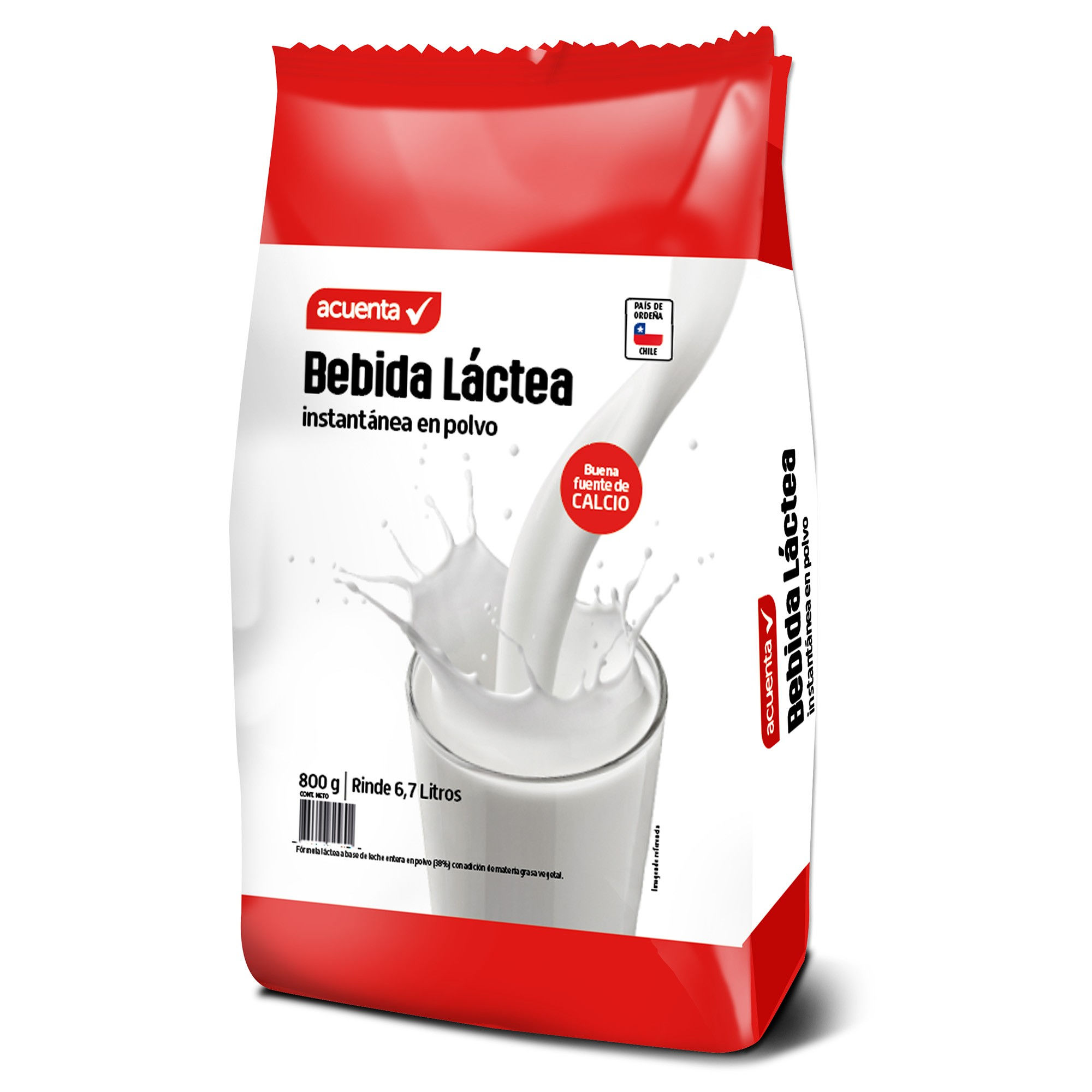 Bebida Láctea En Polvo Bolsa 800 Acuenta