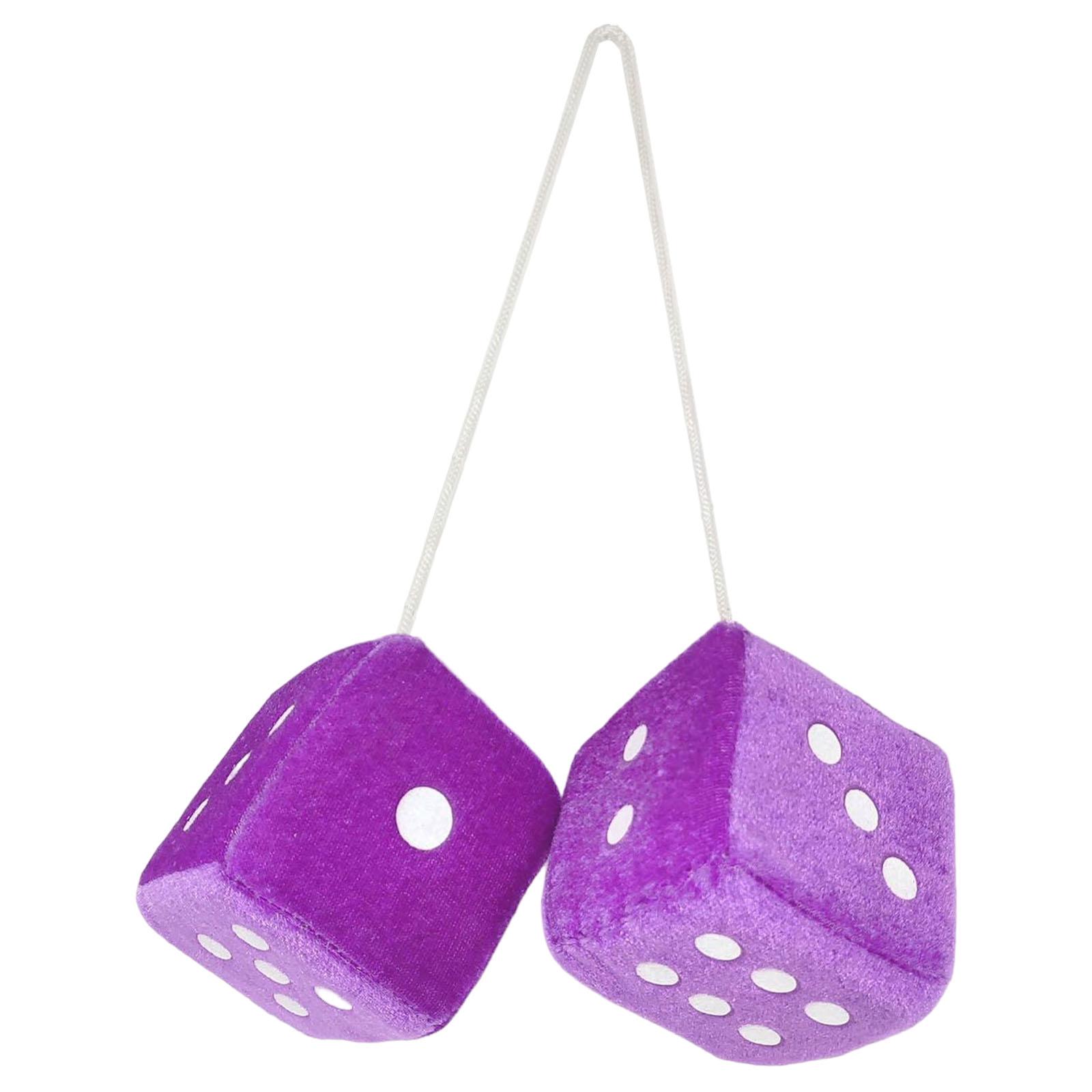 Magideal - Abalorios De Espejo, Dados De Felpa, Accesorios De Decoración Suave, Regalo Elegante, Adornos De Suspensión Para Dormitorio, Automóviles, Coches, Vent Violeta