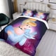 thumbnail image 3 of Cenicienta, la Princesa Conjunto de sábanas temático, trío de piezas, cómodo y amigable con la piel, diseño único, regalo de decoración para el hogar para familiares, amigos y fans,173cm *218cm, 3 of 6