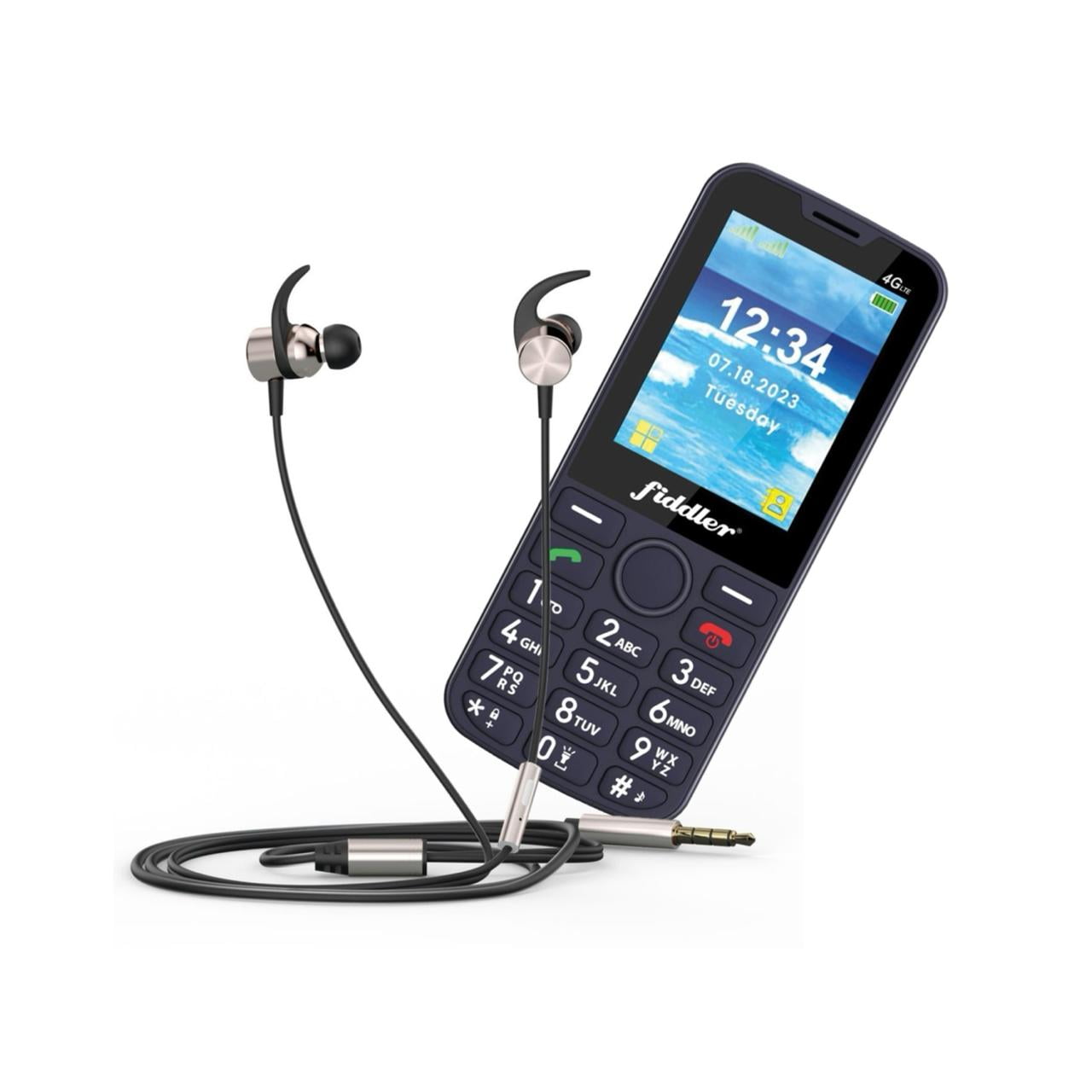 Fiddler - Combo Teléfono Senior + Audífonos Con Micrófono