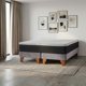 thumbnail image 1 of Cama Europea New Top Colchon Resortes 23 Cm 2 Plazas Base Dividida Tela Velvet Gris, 1 of 8
