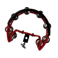 Magideal - Platillo Hi Hat Pandereta Agitador De Acero Inoxidable Campanas De Una Sola Fila Accesorios De Percusión Juego De Batería Hi Hat Para Niños Conjunto Rojo