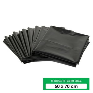 Genérico - Bolsa De Basura Negra 50X70 Cm 10 Unidades