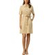 thumbnail image 2 of INSPIRE CHIC Vestido Safari de Mujer para Regreso a Clases de Verano con Cuello, Botones, Algodón y Cinturón, Talla L, Caqui, 2 of 7