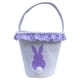 thumbnail image 5 of Canvas Easter Bunny Basket Tote Bag Regalo Juguetes Para Festival Caza Caramelo Púrpura, 5 of 5