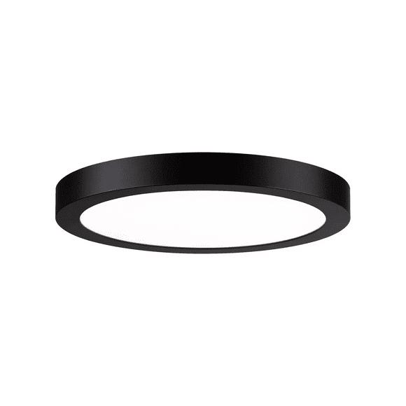 Foco Panel Led Plafón Sobrepuesto Redondo Luz Cálida 220v 3000°k Negro 30 Cm