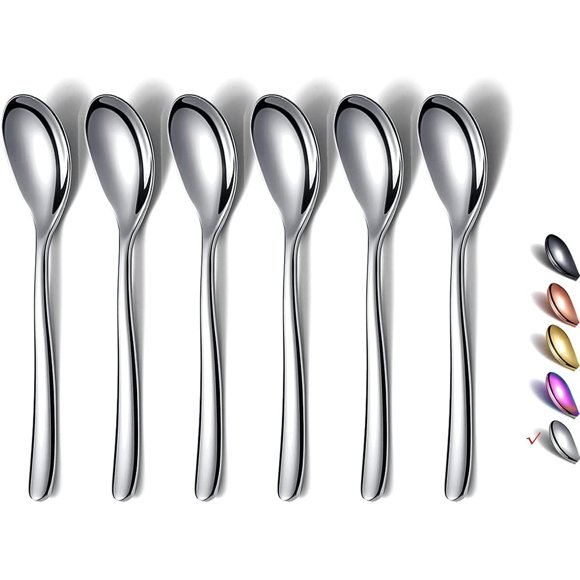 Cucharas para Espresso HOMQUEN de 5.5 Pulgadas, 6 Piezas
