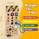 thumbnail image 2 of 8 LED Light Switches Sensory Toy - Montessori Busy Board For Toddlers Over 1 Year Old - Perfect Travel Toy For Babies & Toddlers Christmas And Halloween Gift!, 2 of 2