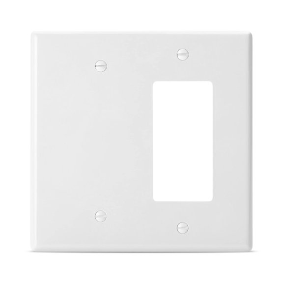 Placa de pared Bates Choice de 2 vías blanca 12 × 12 cm