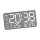 thumbnail image 1 of Reloj De Pared Digital Con Visualización De Fecha Del Mes De La Semana Para Oficina, Aula, Dormitorio, Carcasa Negra, 1 of 5