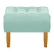 thumbnail image 2 of Set Pouf Wood 1c Felpa 04 Verde Agua, 2 of 5