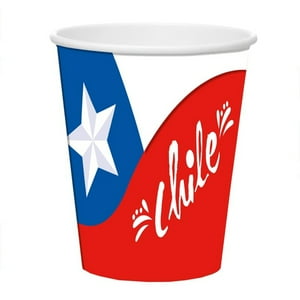 Pack X 4 Set 6 Vasos 270Cc. Diseño Chile – Big Party