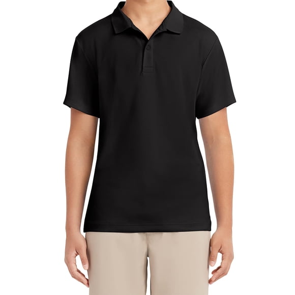Polo Izod Short Sleeve Performance para hombre, color negro