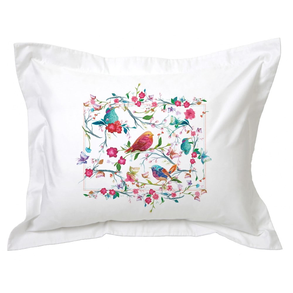 Tuyo Print - Funda De Almohada - - Pajaros Trama