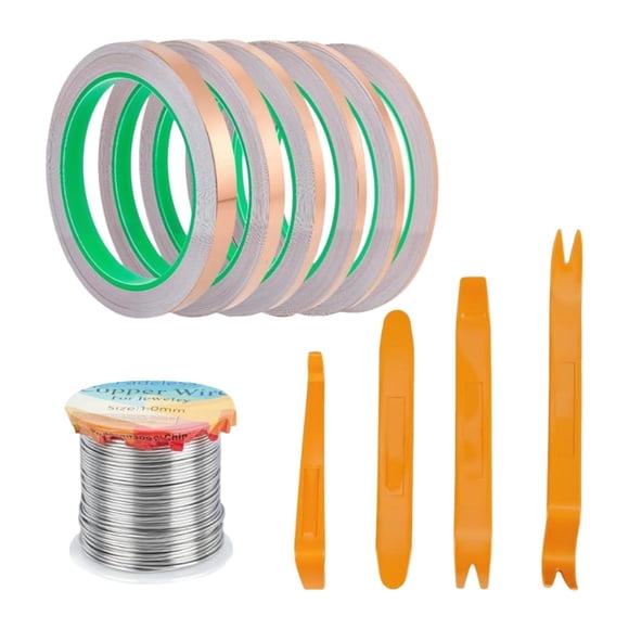 El Kit De Vidrieras Incluye 6 Tamaños De Cintas De Lámina De Cobre Para Manualidades De Bricolaje.