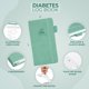 thumbnail image 2 of Libro de registro Clever Fox 10 cm verde menta para diabetes, 2 of 6