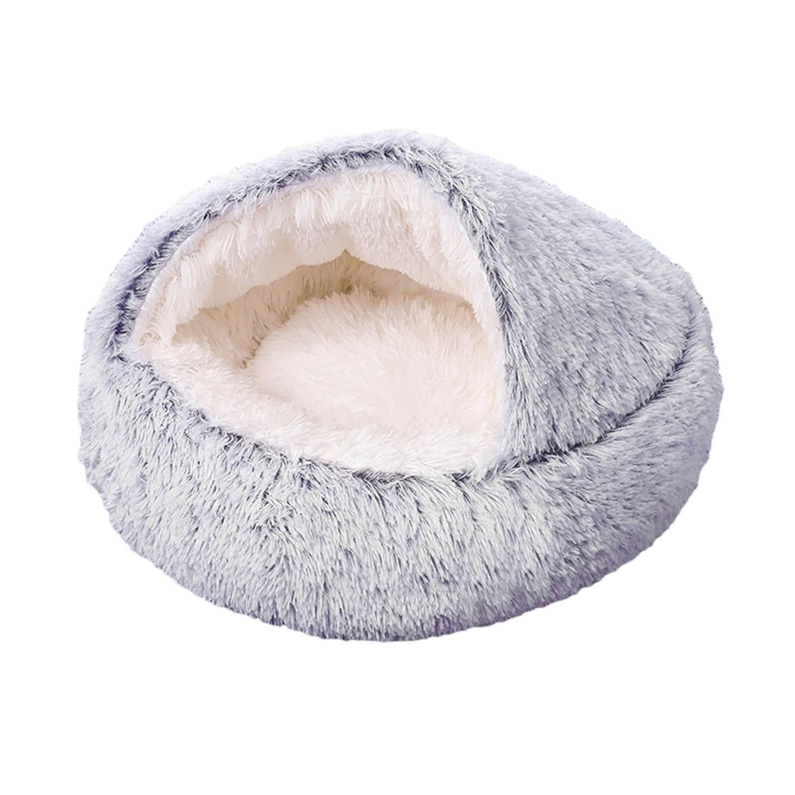 Magideal - Cama Redonda Para Gatos, Cama Para Perros Pequeños, Cojín Para Gatos, Cama Tipo Cueva, Lavable, Cómoda Y Cálida, Nido Tipo Cueva, Refugio Para Gatitos 50cm Gris