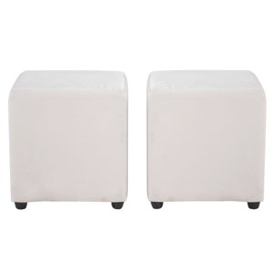 Bodevir - Set Pouf Cali 1C Pu 30 Blanco