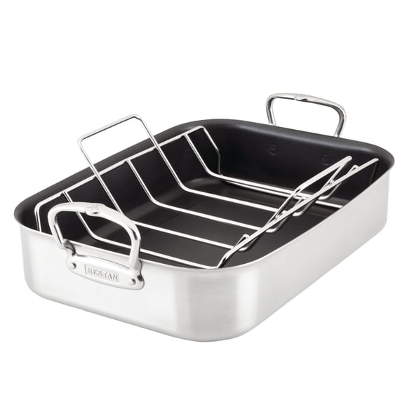 Asadera Hestan Provisions de 42 cm antiadherente con rejilla