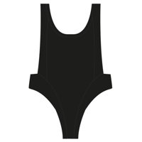 Samia - Traje De Baño Costados Rebajados Negro S