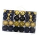 thumbnail image 1 of 100 Uds. Adornos De Bolas De Navidad Decoración árbol De Navidad DIY Para Compromiso Negro Dorado, 1 of 3