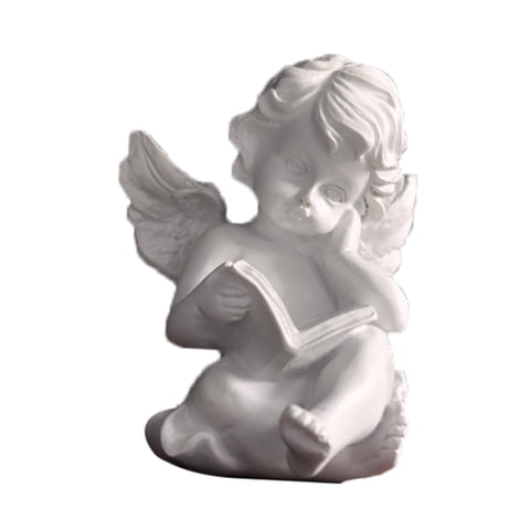 Magideal - Estatua De Ángel, Regalo, Lectura, Libro, Escultura Para Estantería, Interior, Oficina