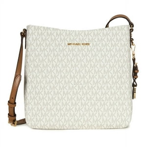 Cartera Michael Kors Womens Coated Canvas And Textile Messenger Handbag With Zipper Vanilla