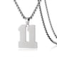 thumbnail image 1 of 1pc Stylish Stainless Steel Men's Athletes Number Pendant Necklace - Perfect for Baseball, Basketball, and Football Teams - Long Chain Necklace with Sports Number - Ideal Gift for Boys, 1 of 5