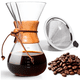 thumbnail image 1 of Cafetera de Vidrio Café por Goteo de 800ml con Filtro Reutilizable de Acero Inoxidable, 1 of 8