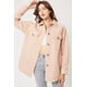 thumbnail image 1 of Shacket Ccwholesalesclothings Jq Fleece Sobredimensionado Malva, 1 of 5