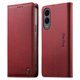 thumbnail image 1 of Funda Billetera de Cuero para [Samsung Galaxy S25 Edge], Bloqueo RFID, Tarjetas y Soporte Rojo, 1 of 5